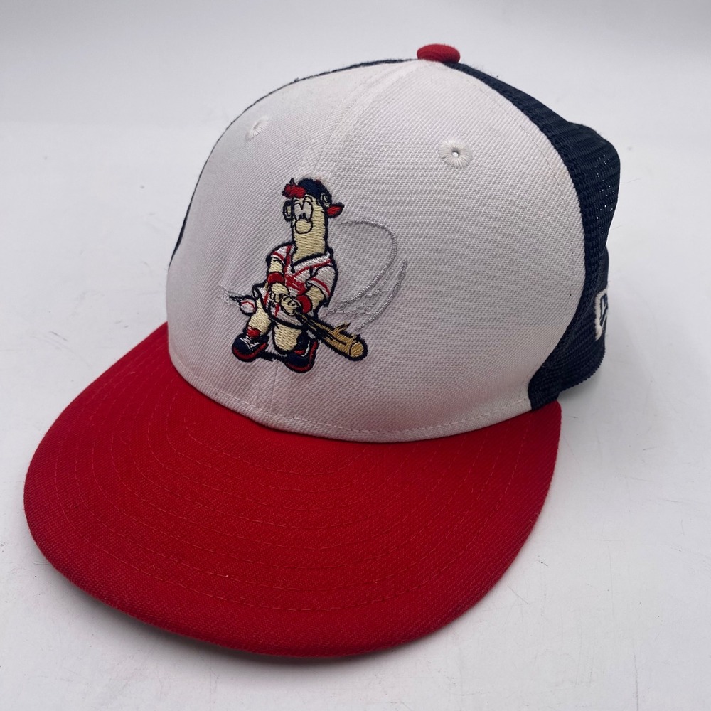 ATLANTA BRAVES New Era 9FIFTY Blooper Mascot Trucker Hat Youth White Navy Red